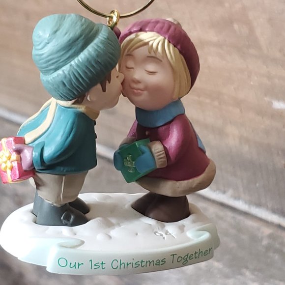 1994 Hallmark Keepsake Ornament - Our First Christmas Together. Adorable couple - Picture 1 of 6